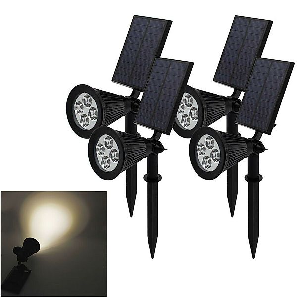 LETGOSPT LED Solarleuchte 2/4 Stück 4LED günstig online kaufen