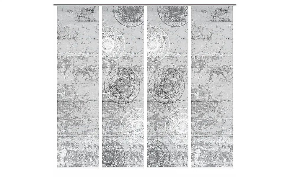 HOME in green Schiebevorhang   ¦ grau ¦ Synthetik ¦ Maße (cm): B: 60 H: 245 günstig online kaufen
