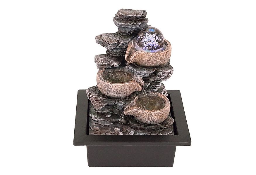 Lemodo Zimmerbrunnen Tischbrunnen mit drehender Kugel und Beleuchtung, mit günstig online kaufen