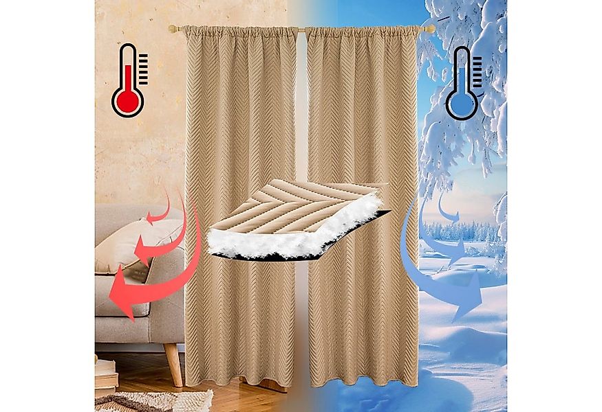 LMaxhome Vorhang Verdunkelungsvorhang Gesteppt Thermovorhang Türvorhang für günstig online kaufen