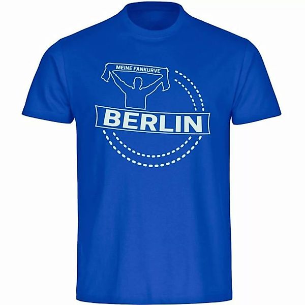 multifanshop T-Shirt Herren Berlin blau - Meine Fankurve - Männer günstig online kaufen