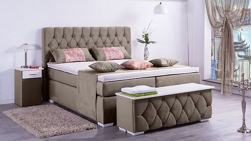 Meisterbetten Boxspringbett Jana (7-Zonen Taschenfederkernmatratzen, Ergofl günstig online kaufen