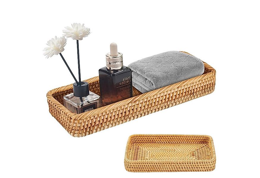 BlingBin Aufbewahrungskorb Rattan Badezimmer Brotkorb handgeflochten Regalk günstig online kaufen