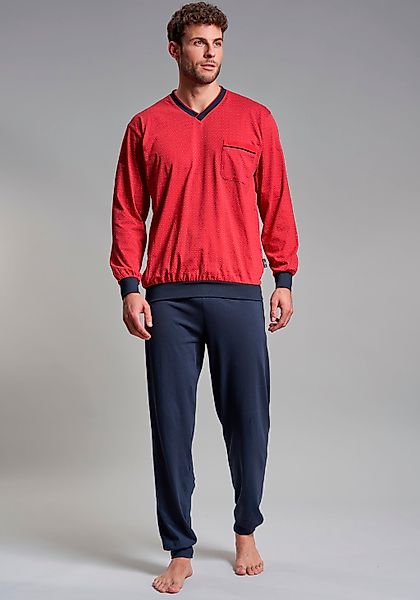 GÖTZBURG Pyjama "Manhattan", 2 Stk. Langarm, V-Ausschnitt, lange Hose, V-Au günstig online kaufen