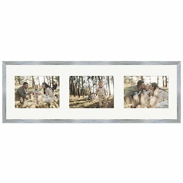 WANDStyle Galerierahmen G950 in Silber 23 x 70 cm für 3 Bilder im Format 13 günstig online kaufen