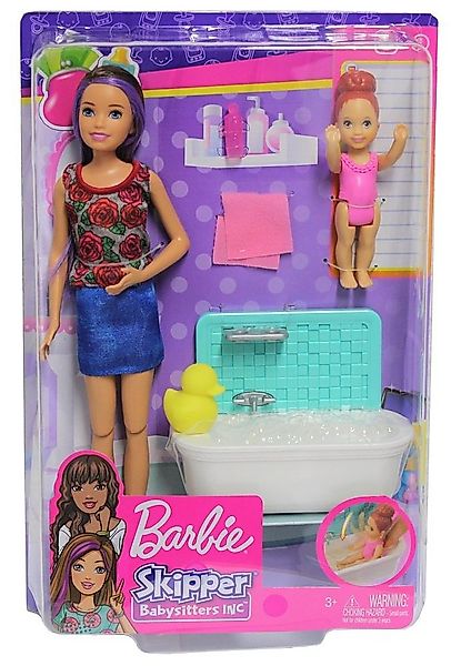 Barbie Anziehpuppe FXH05 Barbie Skipper Babysitter Spielset Wanne (3-tlg., günstig online kaufen