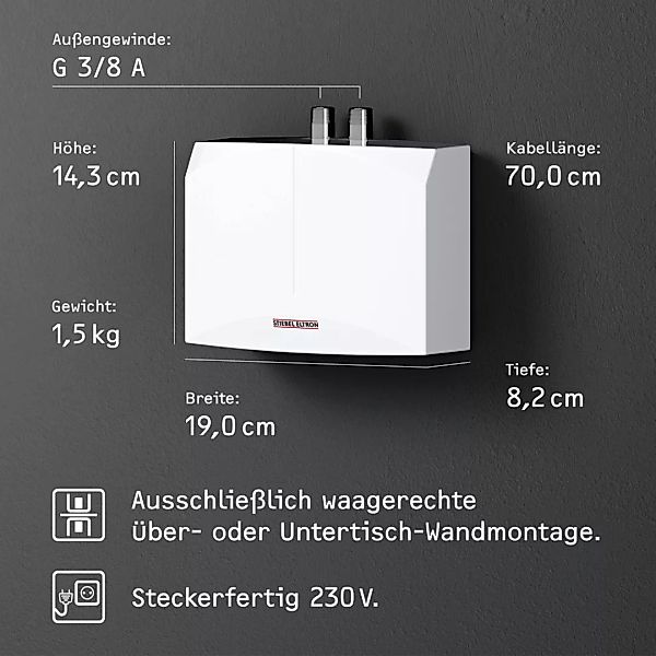 STIEBEL ELTRON Klein-Durchlauferhitzer »DEM 3 für Handwaschbecken, 3,5 kW, günstig online kaufen