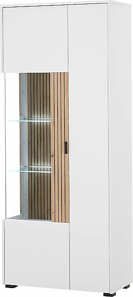 Home affaire Vitrine "Hudson, Stauraumvitrine" in moderner Trendfarbe, Grif günstig online kaufen