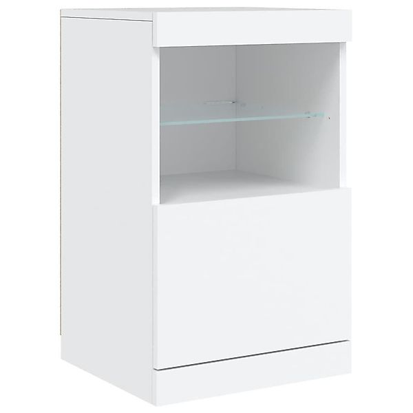 vidaXL Sideboard Sideboard mit LED-Leuchten Weiß günstig online kaufen