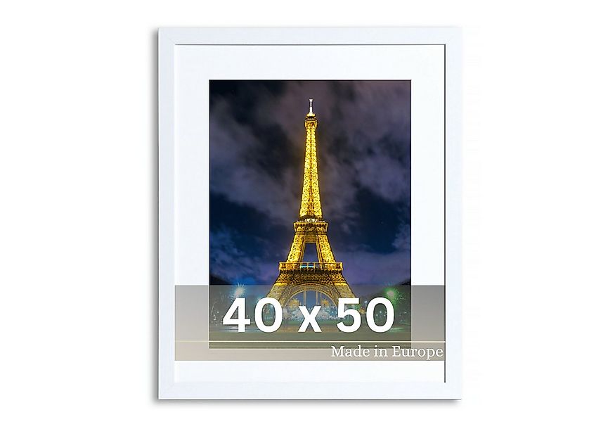 Victor (Zenith) Bilderrahmen Richter, Bilderrahmen Weiß 40x50 cm mit 30x40 günstig online kaufen