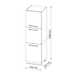 Vicco Herdumbauschrank Fame-Line, Weiß Hochglanz/Weiß, 60 günstig online kaufen