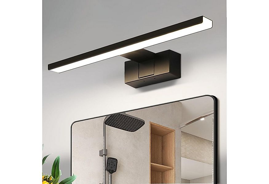 ZMH LED Spiegelleuchte Schwarz 30/40/60CM Neutralweiß Wandlampe für Keller, günstig online kaufen