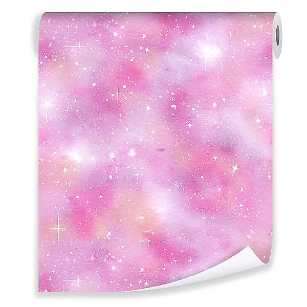 Wallarena Vliestapete Kinderzimmer Rosa Glitzer Wohnzimmer günstig online kaufen