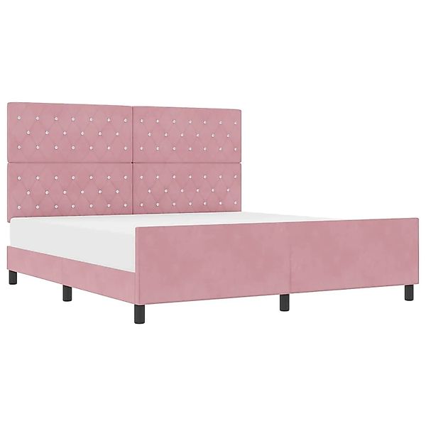 vidaXL Boxspringbett mit Kopfteil Rosa 180 x 200 cm Samt 3344896 günstig online kaufen