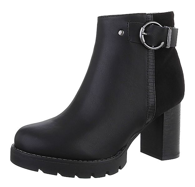 Ital-Design Damen Freizeit High-Heel-Stiefelette (87740290) Blockabsatz Sti günstig online kaufen