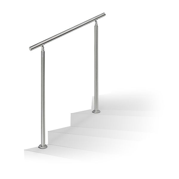 relaxdays Treppengeländer Edelstahl, 100 cm Länge, günstig online kaufen