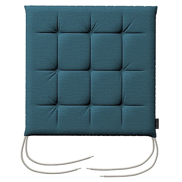 Stuhlkissen Ulrich mit Bindeschnur, dunkelblau, 40 x 40 x 3,5 cm, Living II günstig online kaufen