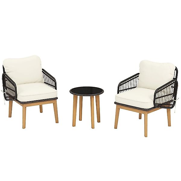 KOMFOTTEU Balkonset, (Set, 3-tlg), Polyrattan Bistrotisch günstig online kaufen