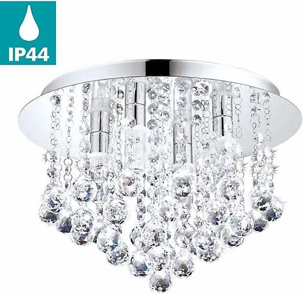 EGLO LED Deckenleuchte »ALMONTE« G9 1 Stk. Warmweiß chrom / spritzwasserges günstig online kaufen