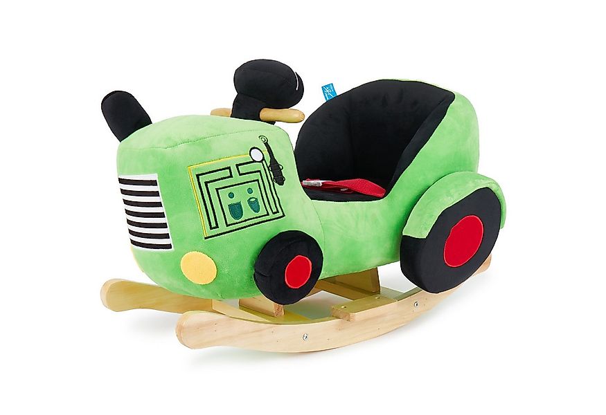 BIECO Schaukeltier Schaukeltier Traktor aus Plüsch & Holz – Schaukelpferd a günstig online kaufen