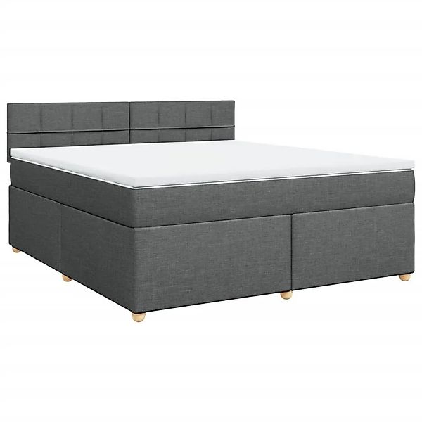 vidaXL Boxspringbett mit Matratze Dunkelgrau 180x200 cm Stoff 3289060 günstig online kaufen