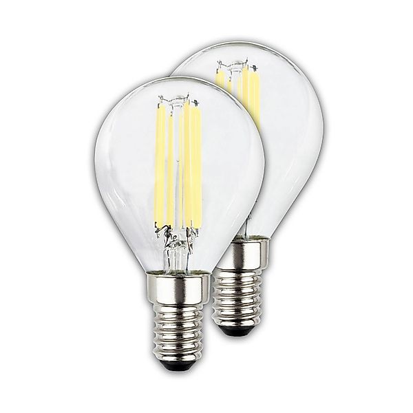 LED-Leuchtmittel Tropfen E14 2,5W klar 3000K 525lm EEK A 2er günstig online kaufen