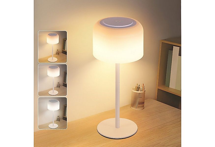 Nettlife LED Tischleuchte Kabellos Weiß Touch Höhenverstellbar Dimmbar (300 günstig online kaufen