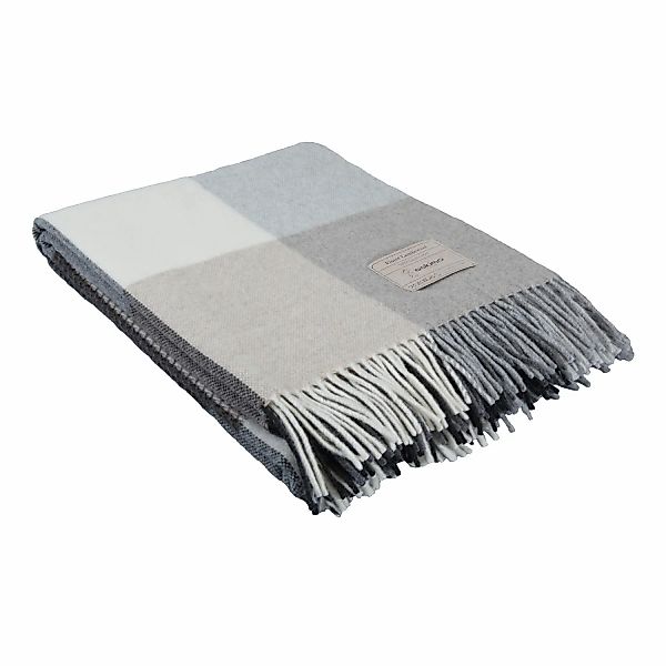 Eskimo Wohndecke Plaid Mürren fango beige 100% Merinowolle 130x200 günstig online kaufen