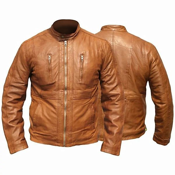 German Wear Lederjacke Trend 500J braun Lederjacke Jacke aus Lamm Nappa Led günstig online kaufen