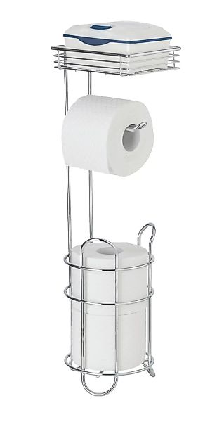 Toilettenpapierhalter stehend mit Ablage und Ersatzrollenhalter, Chrom Chro günstig online kaufen