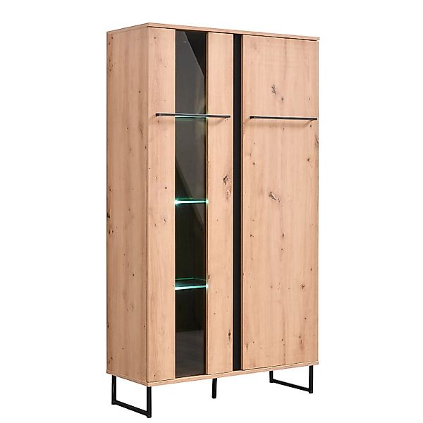 Homestyle4u Highboard Vitrine Schrank mit Fächer Kommode Wohnzimmerschrank günstig online kaufen