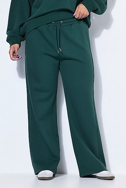 Studio Untold Funktionshose Trainingshose Wide Legs Paspel-Streifen High Wa günstig online kaufen