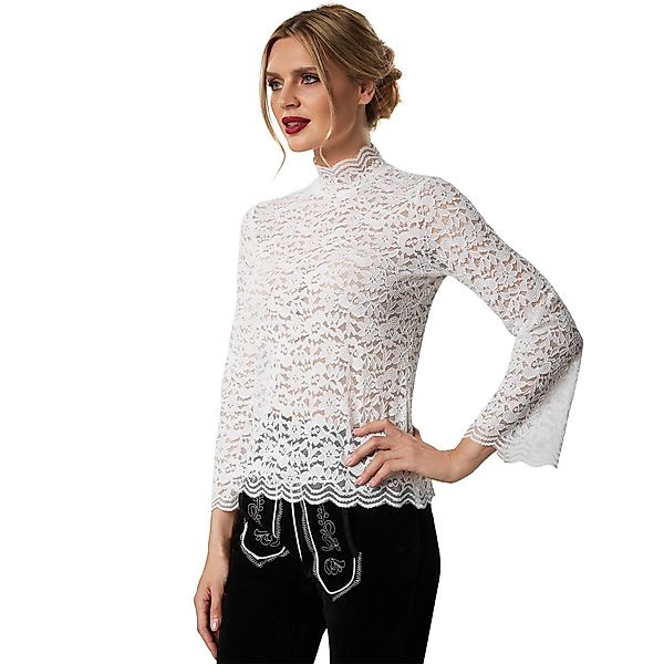 dressforfun Shirtbluse Bluse Hannerl geriffelte Ärmel günstig online kaufen