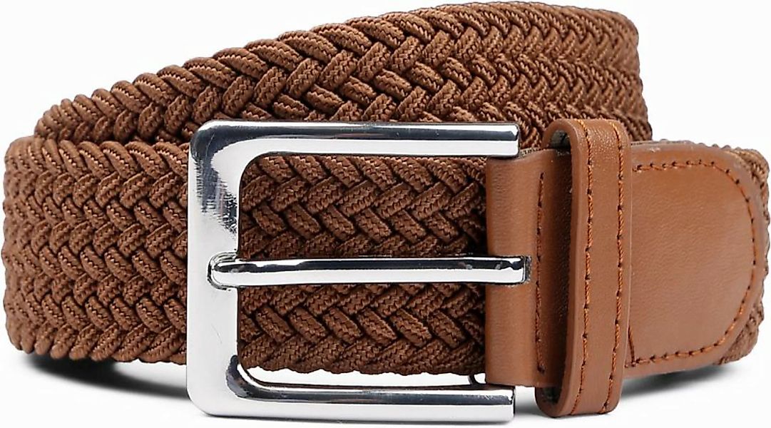 Suitable Geflochtener Gürtel Taupe Cognac - Größe 85 günstig online kaufen