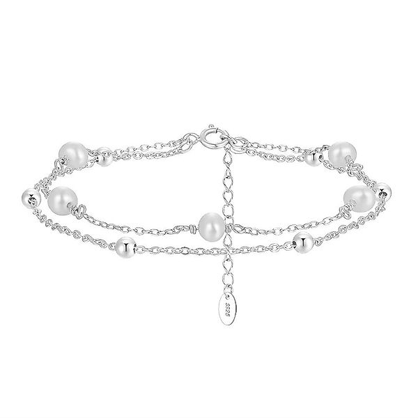 Runde Perlé Perlenarmband zartes Armband doppelt, günstig online kaufen