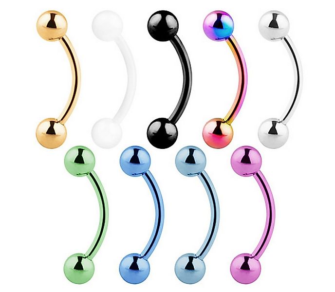 Taffstyle Augenbrauenpiercing Augenbrauenpiercing Piercing Banane Silber 1, günstig online kaufen