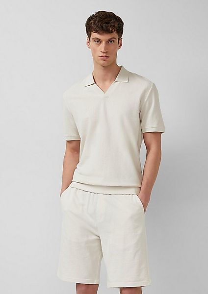 s.Oliver Kurzarmshirt Polo-Shirt Polo-Shirt aus strukturiertem Baumwolljers günstig online kaufen