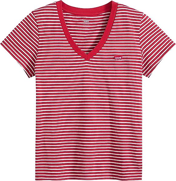 Levi's® V-Shirt PERFECT VNECK mit Mini-Batwing-Logostickerei günstig online kaufen