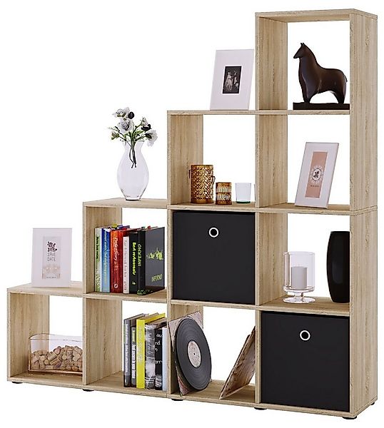 VCM Standregal Holz Stand Treppenregal Regal 10 Fächer Napoli günstig online kaufen