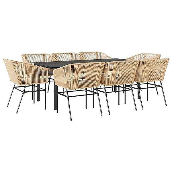 vidaXL Garten-Essgruppe 9-tlg. Garten-Essgruppe mit Kissen günstig online kaufen