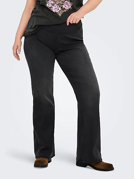 ONLY CARMAKOMA Jeansleggings "CARROYAL MID WAIST FLARED LEGGING" günstig online kaufen