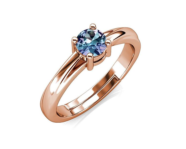 Runde Perlé Silberring Minimalistischer verstellbarer Ring mit Edelstein Al günstig online kaufen