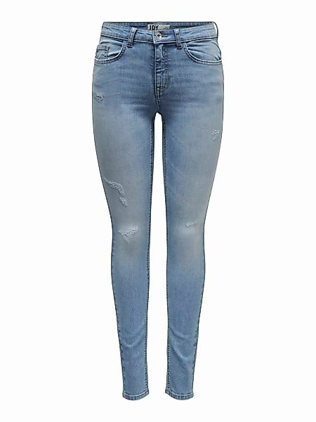 ONLY Jdyblume Mid Destroyed Skinny Fit Jeans Damen Blau günstig online kaufen