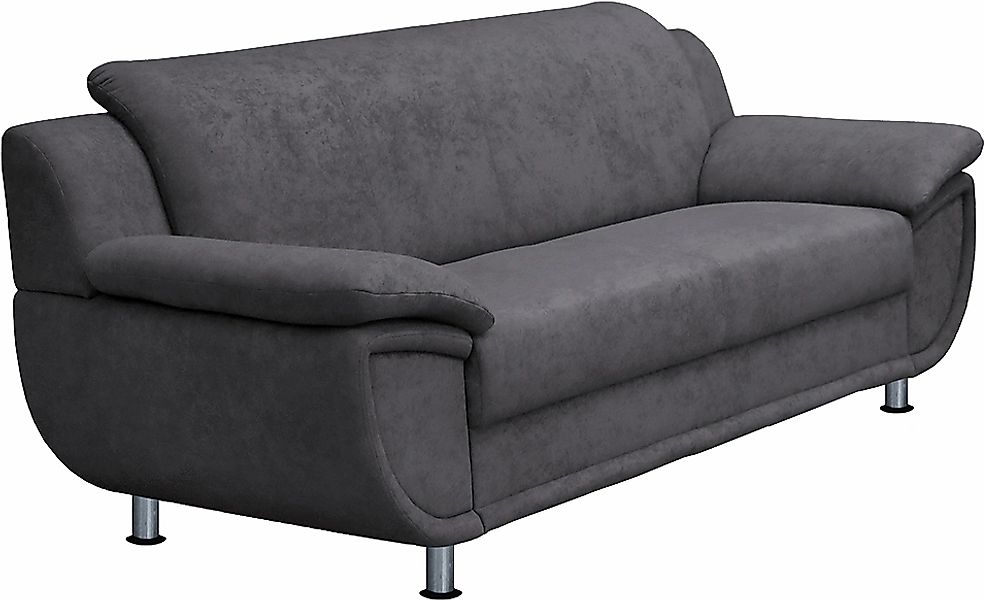TRENDMANUFAKTUR 2-Sitzer "Rondo, Breite 178 cm, breite Armlehnen, Füße chro günstig online kaufen