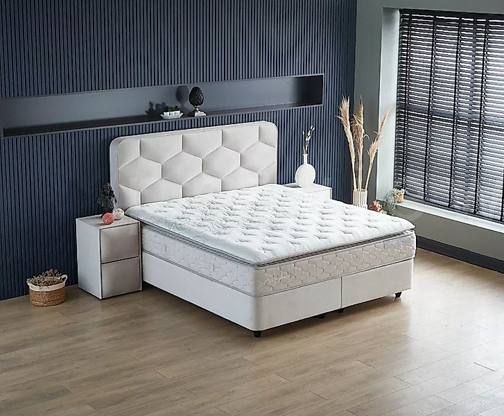 Viva Möbel Boxspringbett DOLCE (180 x 200 cm, 2 x Nachttische, 6-St), Doppe günstig online kaufen