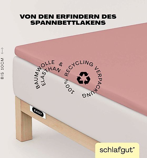 Schlafgut Spannbettlaken "EASY Jersey Elasthan Topper" MADE IN GREEN by OEK günstig online kaufen