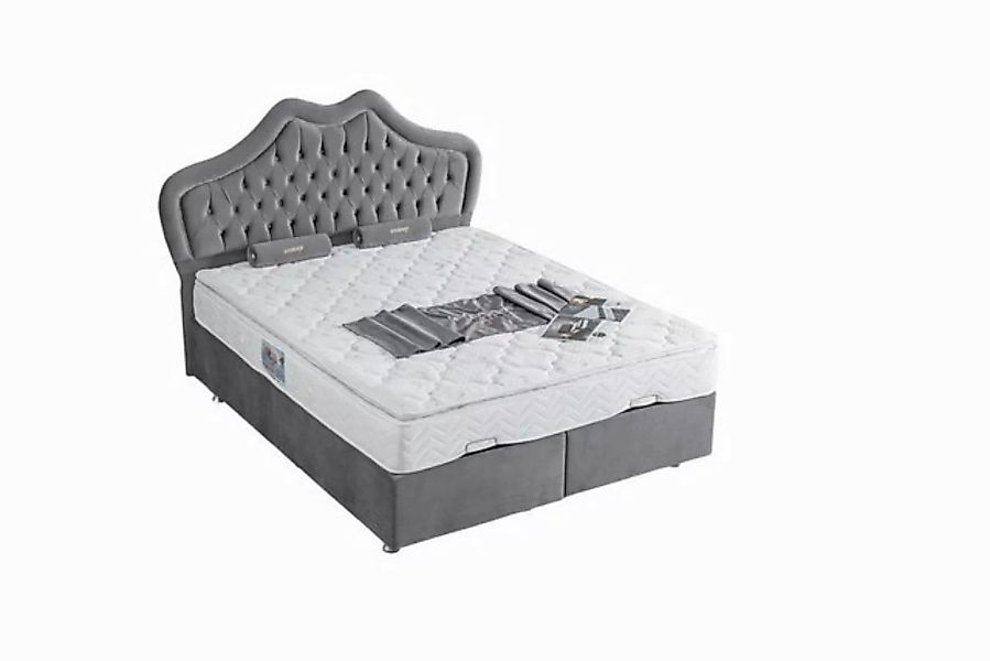 Villa Möbel Boxspringbett QUEEN (Bett Set, Bettset), Bettkasten mit XXL Sta günstig online kaufen