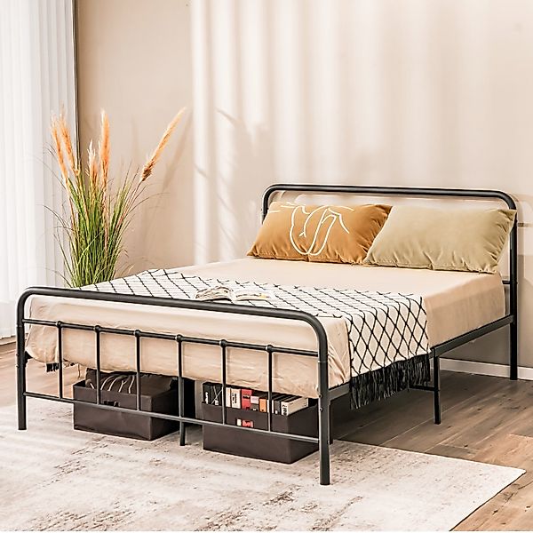 COSTWAY Bettgestell, mit Lattenrost, für 200x160cm günstig online kaufen