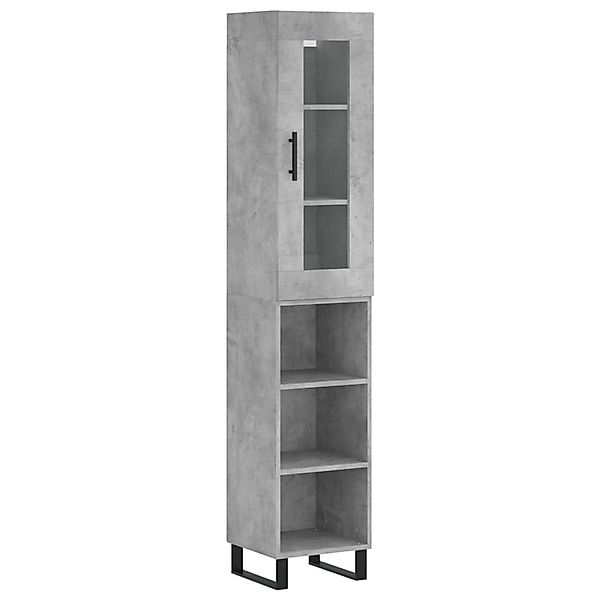 vidaXL Highboard Betongrau 34,5x34x180 cm Holzwerkstoff 3199389 günstig online kaufen