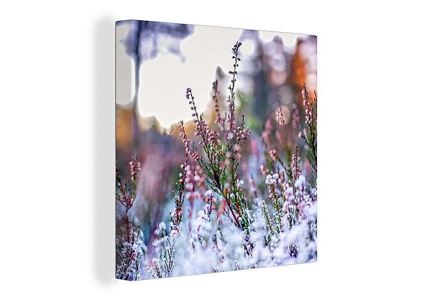 OneMillionCanvasses® Leinwandbild Blumen - Winter - Schnee, Fotodruck (1 St günstig online kaufen